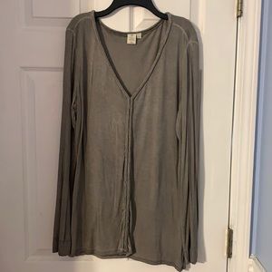 Brand new! Gray long sleeve with braid detail